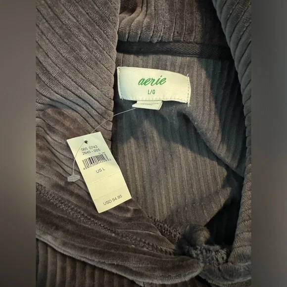 NWT Aerie Groove-On Velour Hoodie in Size Large - Picture 8 of 8
